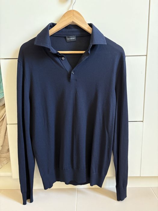 Чоловіче поло темно-синього кольору  Ermenegildo Zegna