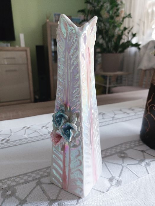 Szklany wazon kwiaty