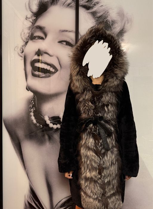 Шуба размер: м песец мутон