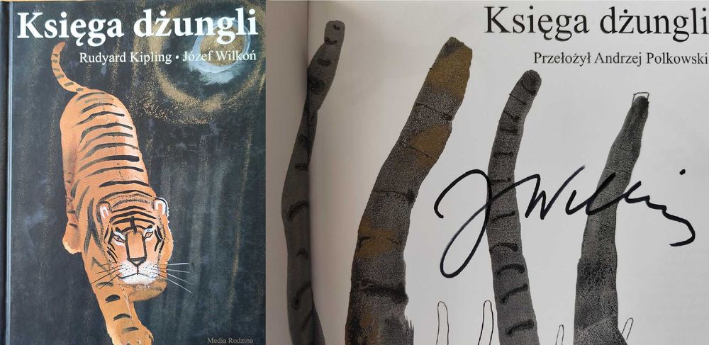 Księga dżungli R. Kipling J.Wilkoń AUTOGRAF
