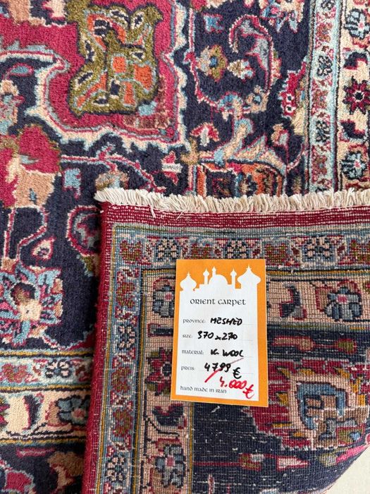 Nowy Dywan Wełniany Kaszmirowy Perski Iran Mesched 370x270 gal. 20 tyś