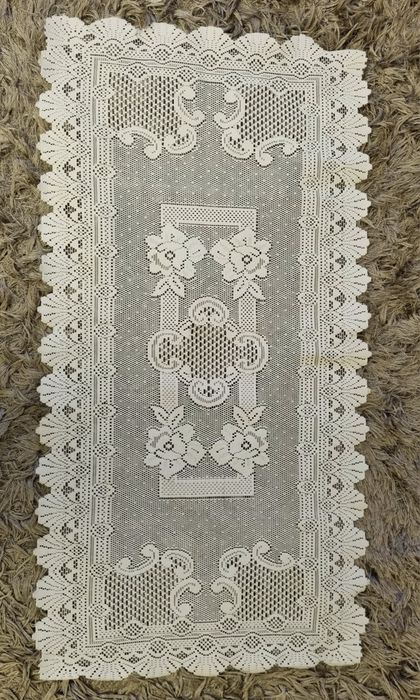 Bieżnik Biały prostokątny wym. 120 x 60