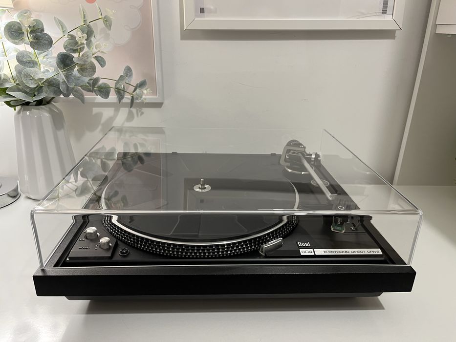 Gramofon Dual CS 604, serwis, czarny/drewno, wkładka do uzgodnienia