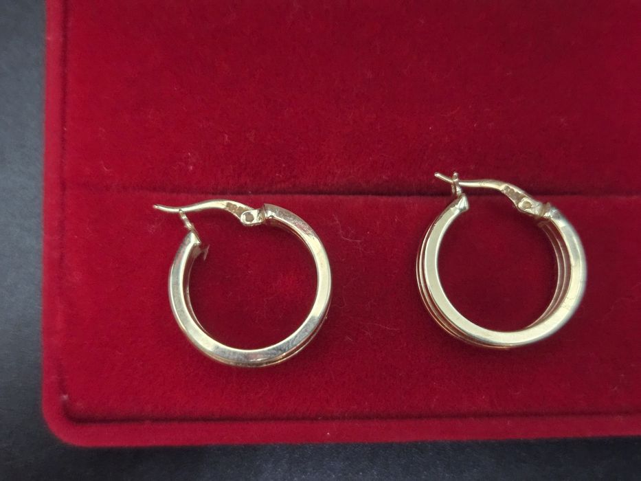 Złote damskie kolczyki koła angielskie 585 2,6g