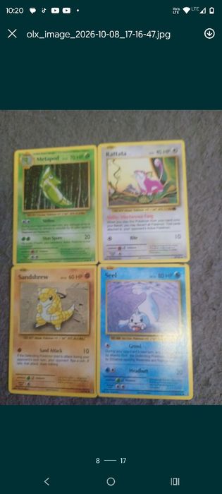 Różne karty Pokemon