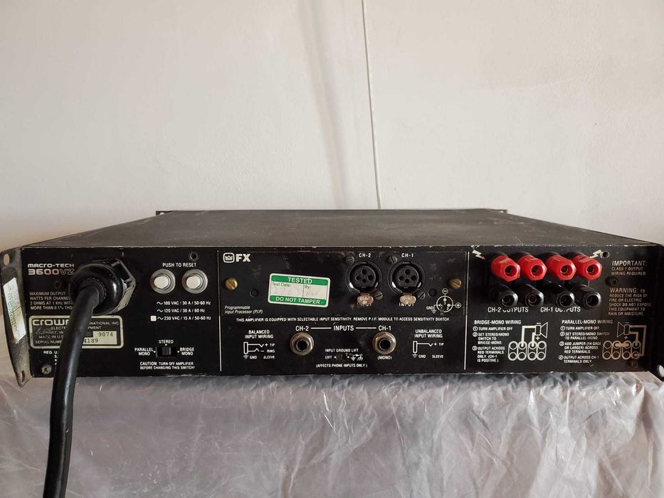 Crown MA 3600VZ Amplifier