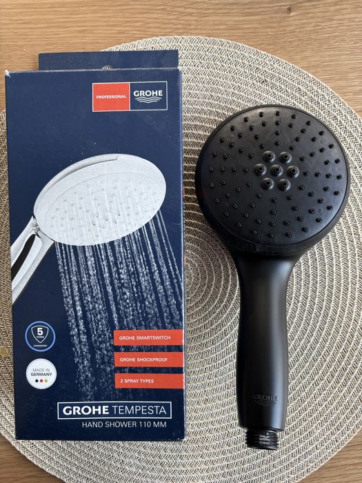 Sluchawka prysznicowa Grohe Tempesta 2 strumienie CZARNY MAT