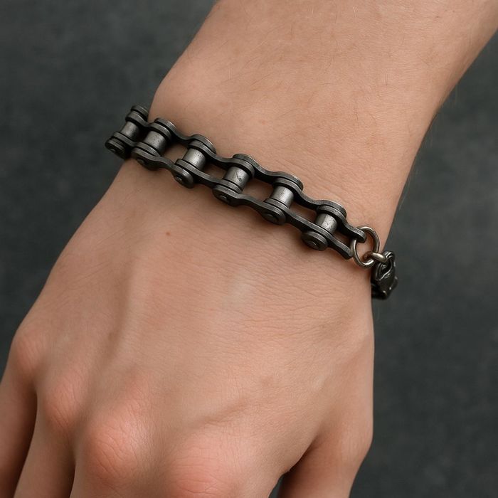 Bransoletka/łańcuch do spodni z łańcucha rowerowego handmade