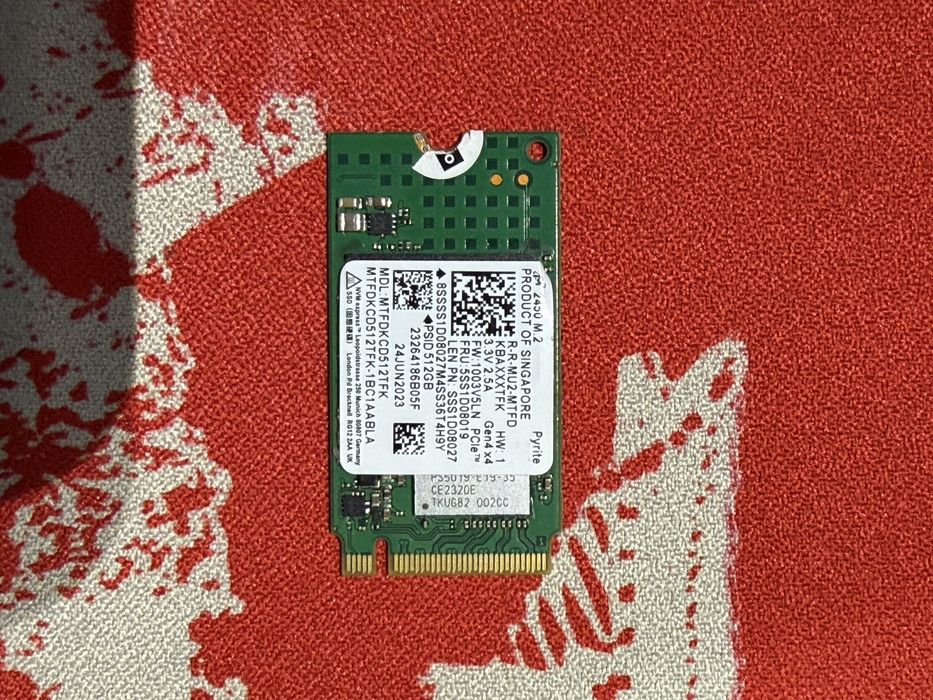 Швидкий SSD M.2 NVMe Micron 2450 512GB PCIe Gen4x4 2242