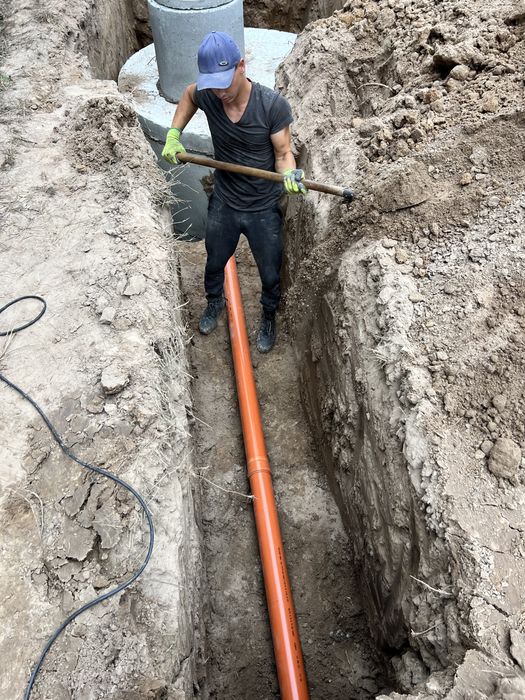 Копка каналізації, септиків, траншей. Всі роботи виконуються під ключ