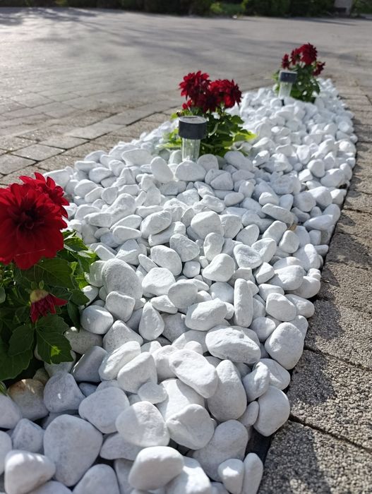 Otoczak Thassos grecki śnieżnobiały, grys Thassos, otoczak silver