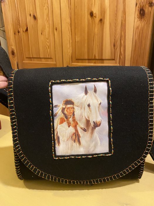 Torba BOHO filc malowana