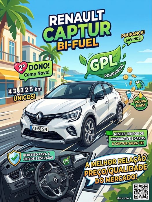 SUV: Renault Captur GPL  - poupança €€€