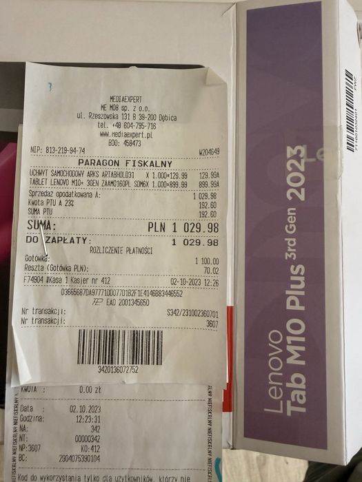 Lenovo Tab M10 Plus 3rd Gen 2023 + dodatki