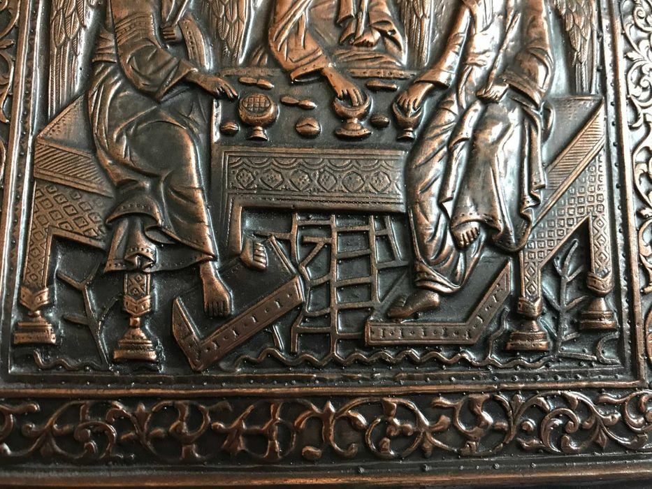 Икона Святая Троица из меди