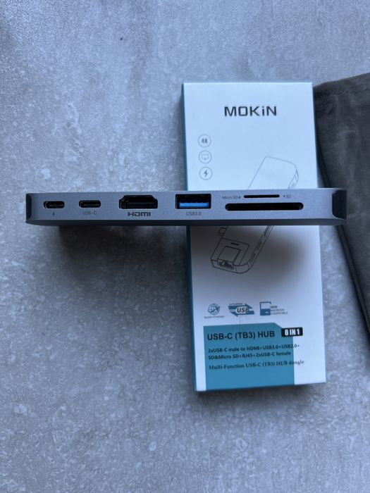 Adapter MOKIN USB-C HUB 8 W 1 DO Macbooka PRO, AIR