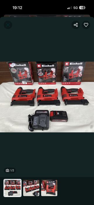 Zszywacz einhell aku 2,5ah ładowarka