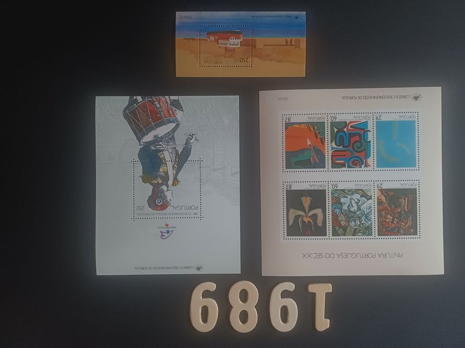 Filatelia - Blocos Portugal - Década 80