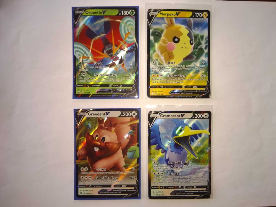 Cartas Pokemon GX e V de vários sets