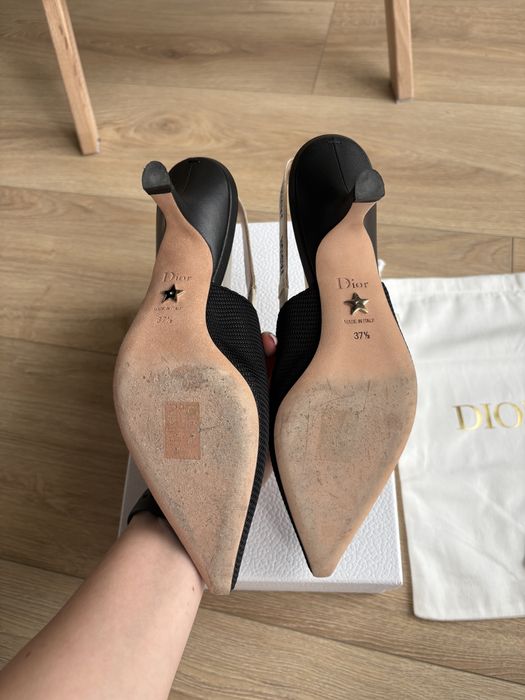 Buty Oryginalne Dior J’Adior Slingback – Black Technical Fabric