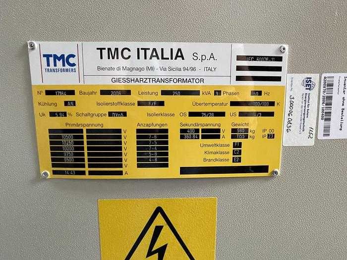 TMC Italia 250 kVA, 10 kV / 0.4 kV , transformator