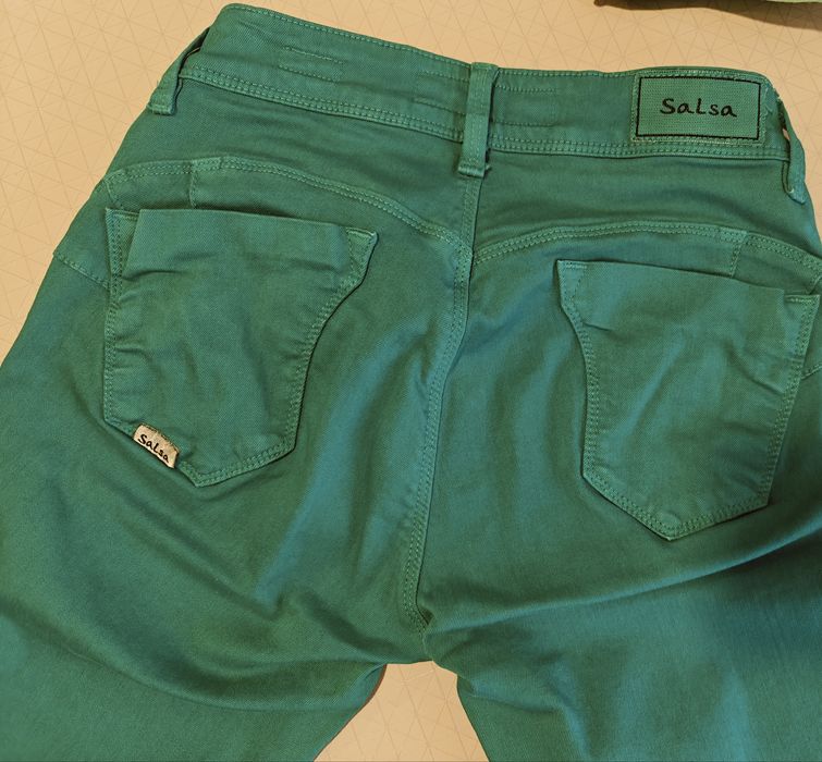 Calças de Ganga Verdes Salsa - NOVAS