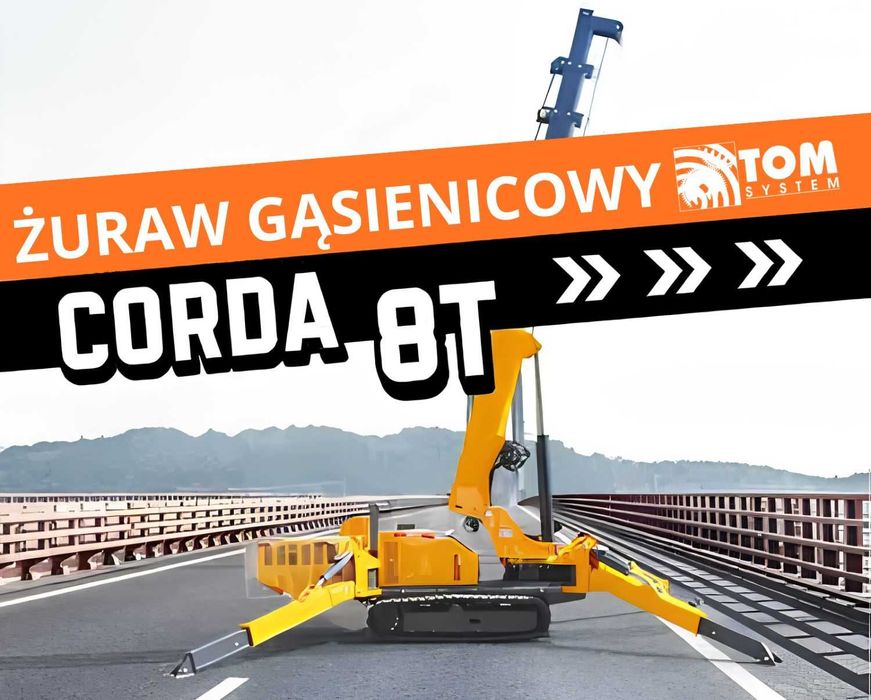 Nowoczesny Hybrydowy Dźwig Gąsienicowy UDT 8t - 18m CORDA
