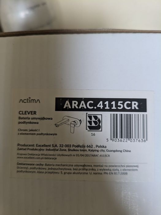 Bateria umywalkowa podtynkowa excellent