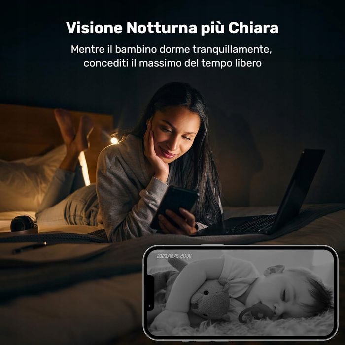 Jeeber D90 Kamera do monitoringu 360 stopni 2K Ultra HD WLAN