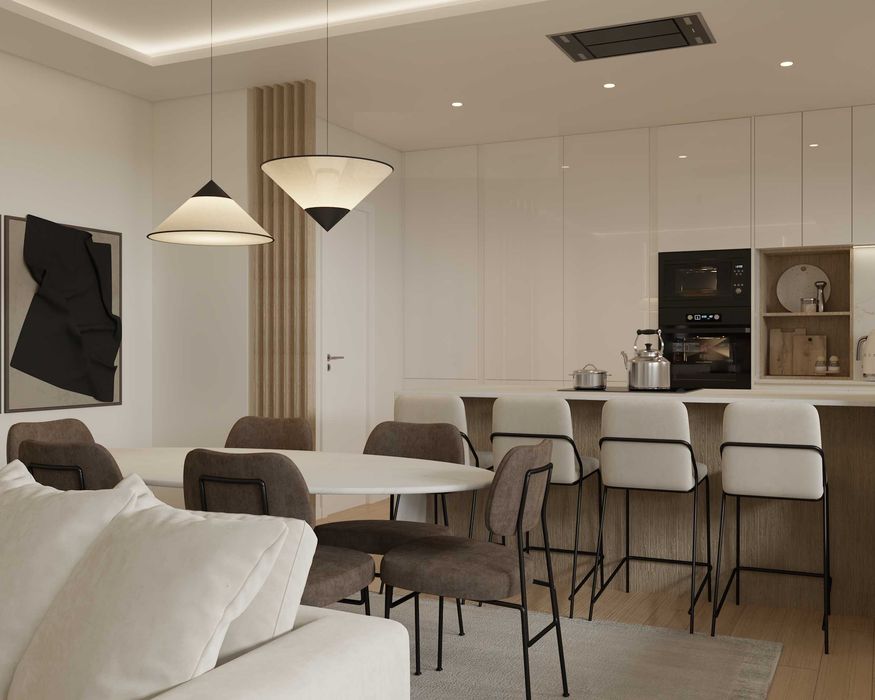 Serviços de arquitetura, design de interiores e imagens 3D