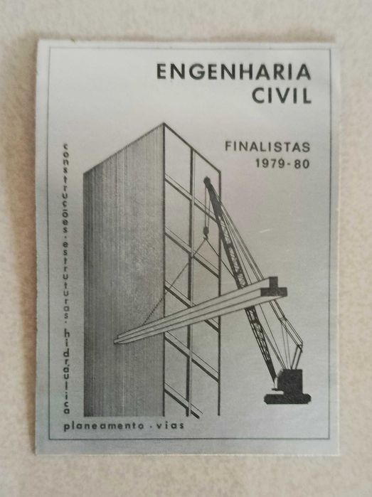 Autocolante Engenharia Civil - Finalistas 1979-80