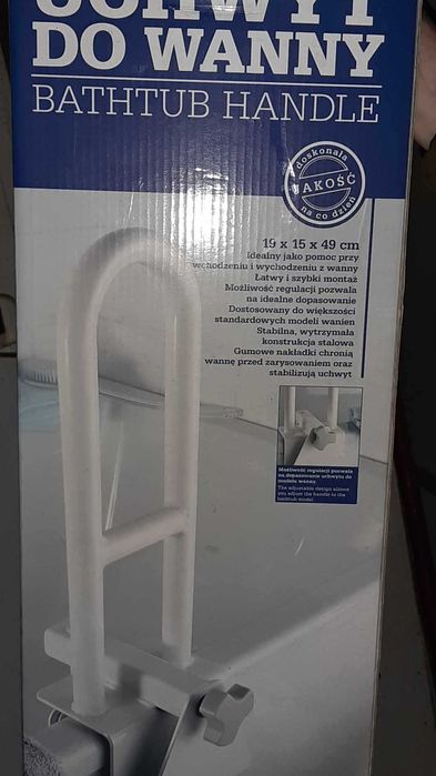 Uchwyt do wanny metalowy dla seniora BATHTUB HANDLE Konin • OLX.pl