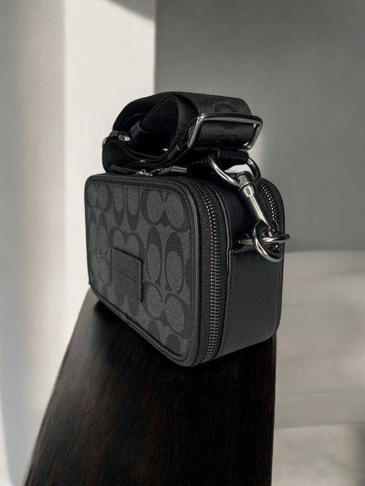 Мужская сумка Coach, кожаная сумка Коуч, оплата на почте