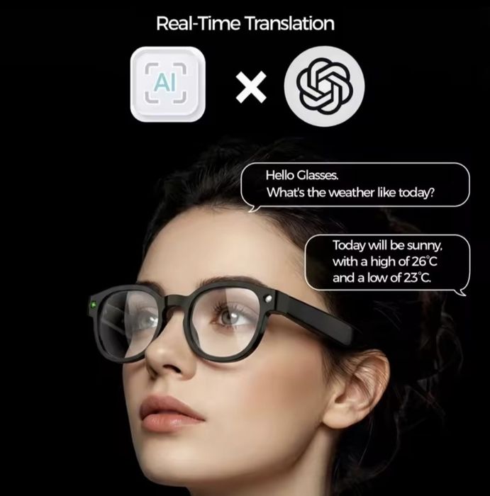 Óculos com IA , câmara,fotos, música, tradutor, bluetooth e app