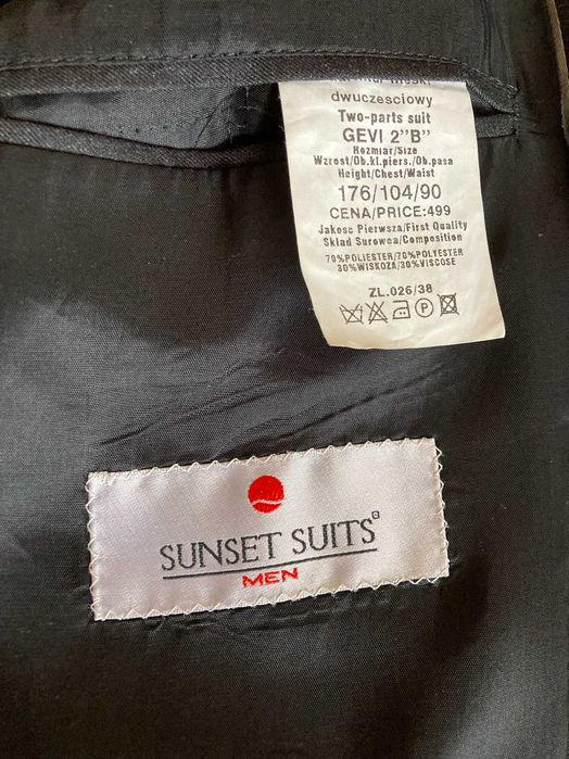 grafitowy garnitur 2-cz., 176, Sunset Suits, 290 zł