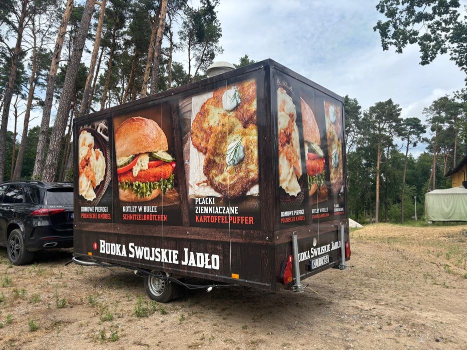 AP TRAILERS Przyczepa Przyczepka Budka Gastronomiczna z wyposażeniem!  Faktura Vat 23% | Ciągana na kat. B !