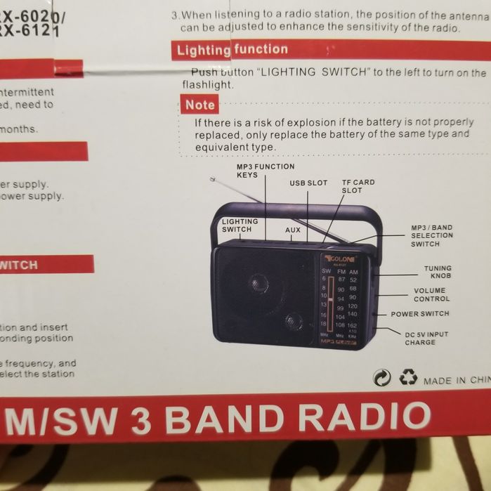 Нові радіоприймачі Golon RX- 6121/Радиоприемник Golon RX 6121 із USB