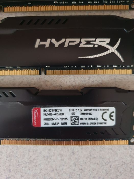 HyperX FURY Black 2×8 Gb