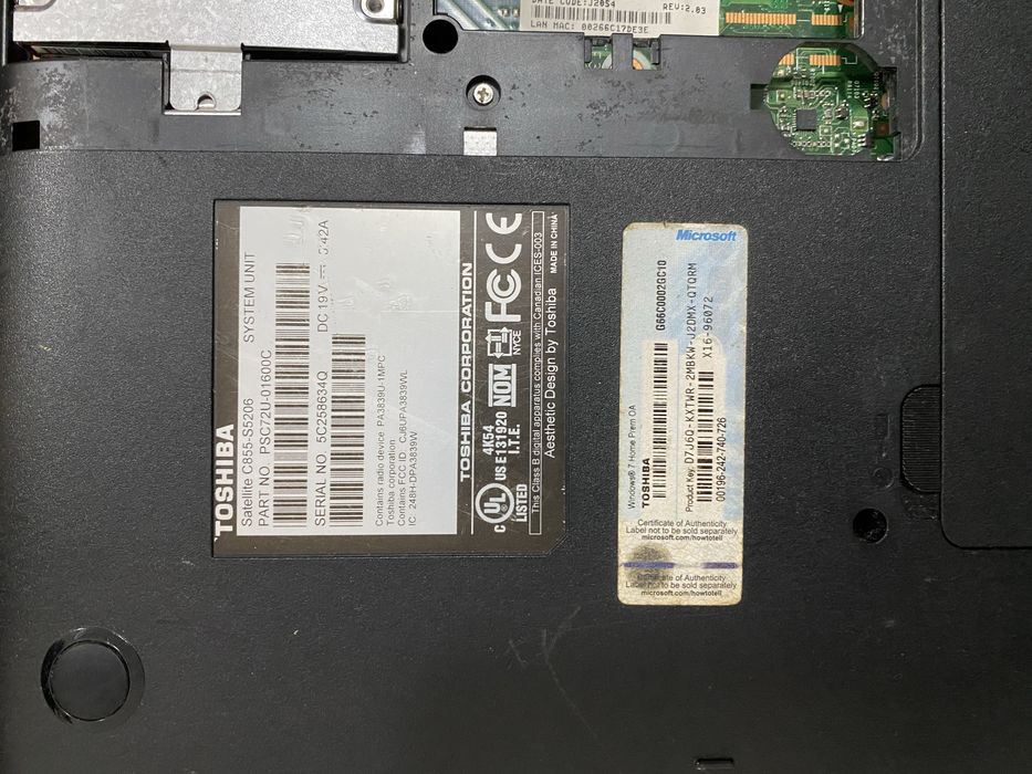 Portatil Toshiba para peças