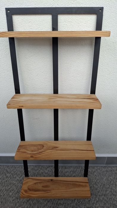 Półka drewniano-metalowa