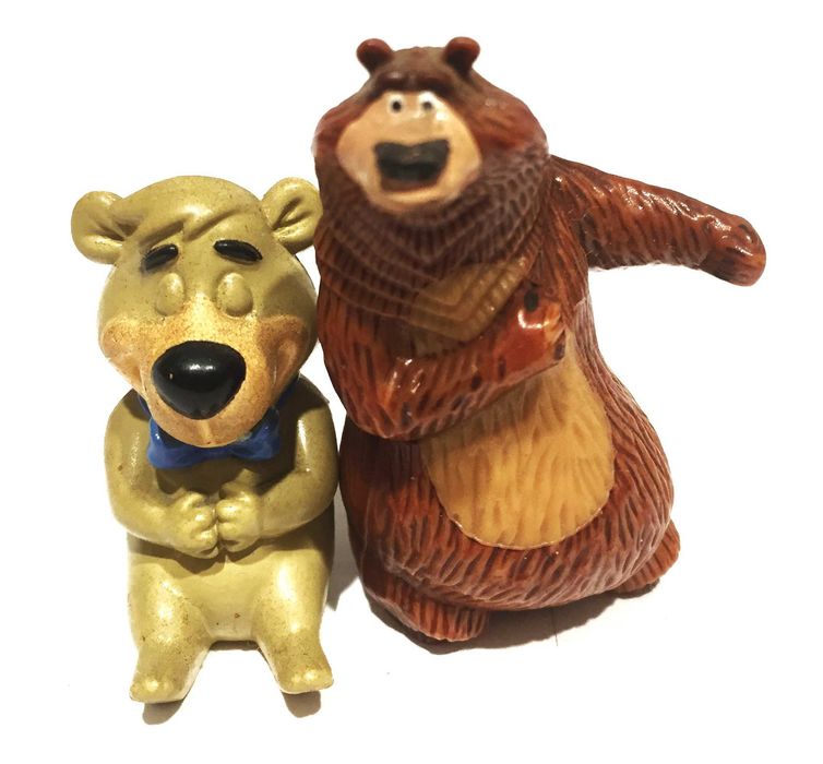 Vintage 90s Hanna Barbera Yogi Bear & Boo Boo PVC Figuras