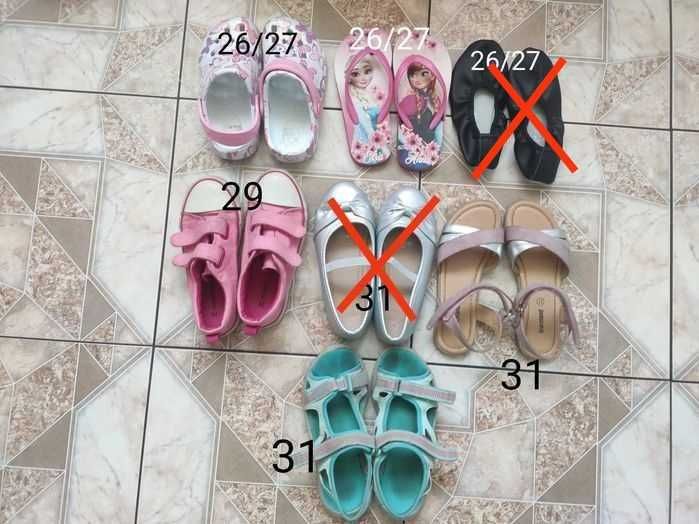 Buty/sandały/sandałki/baletki/crocsy/trampki dziewczynka 27-31
