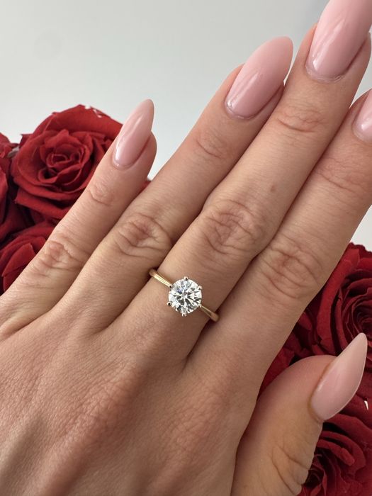 Pierścionek z diamentem 1 ct VS1 D, brylantem, certyfikat IGI