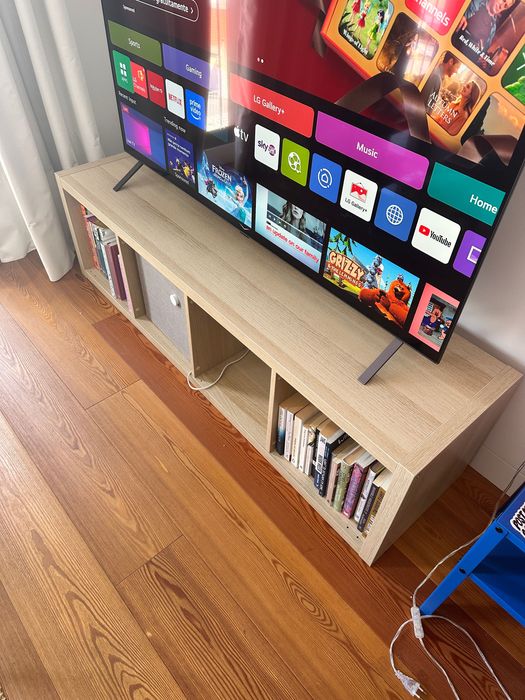 Ikea kallax Estante, ef carvalho c/velatura branca, 42x147 cm