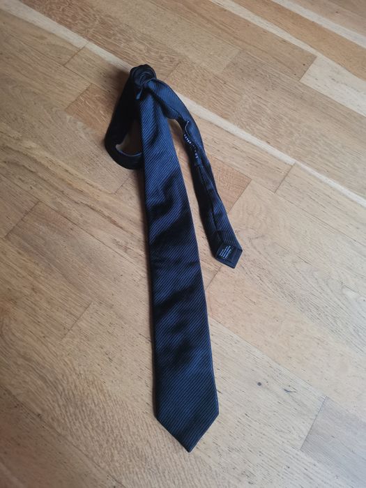 Jedwabny klasyczny czarny krawat