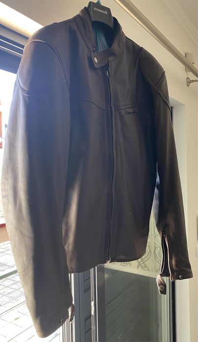 Casaco de Pele Motard com protecção Tamanho M