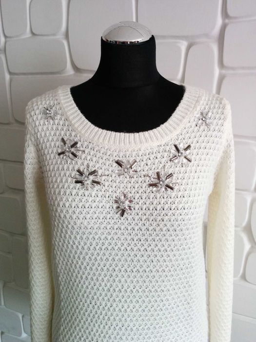 NOWY sweter z kamieniami STRADIVARIUS