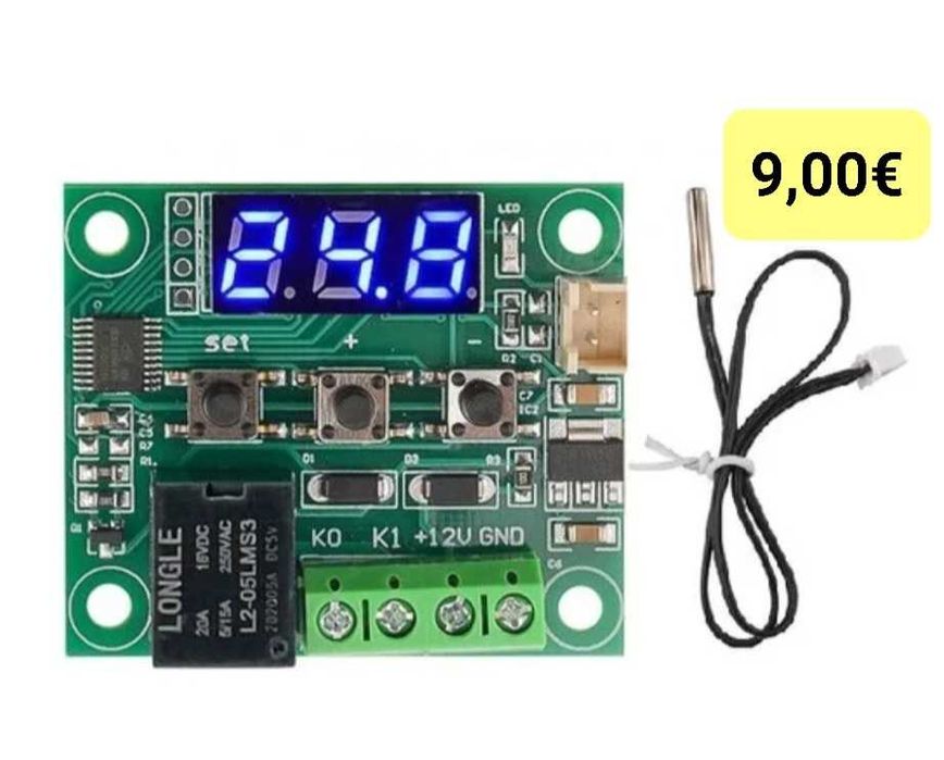 Termostato 12V W1209 - Controlador de Temperatura Digital Novo