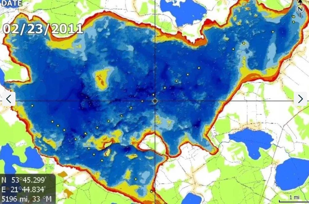 Mapa batymetryczna zbiorników POLSKA PÓŁNOCNA LOWRANCE