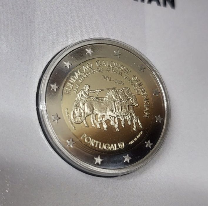 moeda 2 € Proof comemorativa Fundação Calouste de Gulbenkian